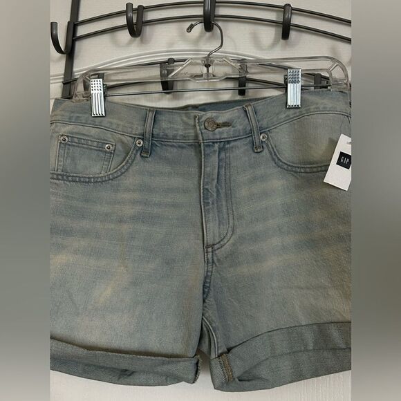 Gap 1969 Sexy‎ Boyfriend Denim Jean Shorts 27P bleached vintage blue 70s 60s NWT - Picture 12 of 15